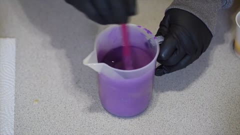 Add Purple Paint To The Liquid