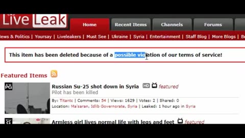 Liveleak censorship of new Zakah1 video