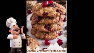 Rustic Harvest Oatmeal Cookies with Cranberries and Pecans