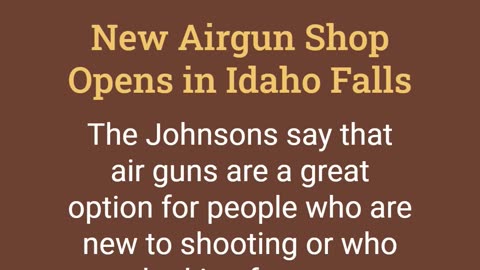 New Air Gun Shop Opens in Idaho Falls