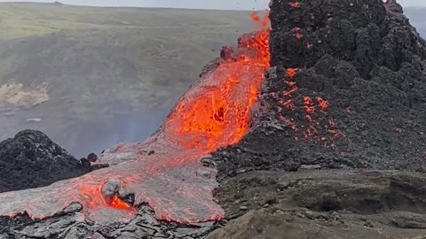 Volcanic Eruption in Geldingadalur Iceland