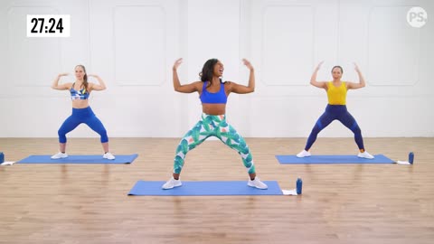 30-Minute No-Equipment Arms and Abs; floor exercise - POPSUGAR, Nicole Steen