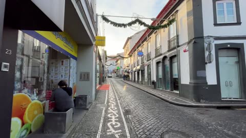 Ponta Delgada Walk last Saturday Afternoon 2023, Sao Miguel Azores Portugal - 30.12.2023 #IRL