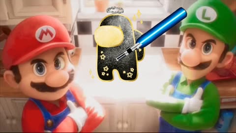 An Imposter Is Activating A Lightsaber In Front Of Mario And Luigi 💫