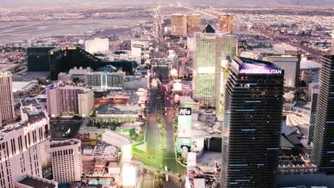 LAS VEGAS 4k Drone Las Vegas Strip