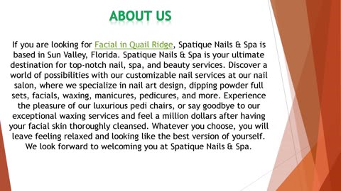 If you are looking for Facial in Quail Ridge