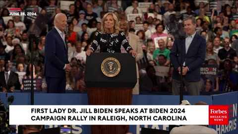 JUST IN- First Lady Dr. Jill Biden Praises Her Husband President Biden At Post-Debate Rally