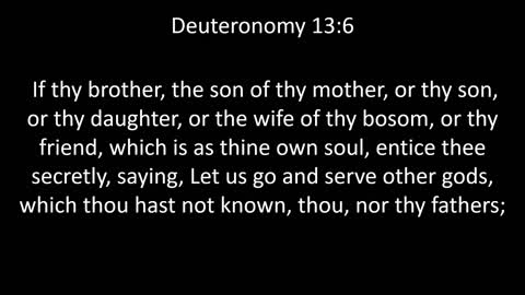 KJV Bible Deuteronomy Chapter 13