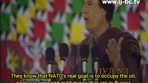 Libyan President Muammar Gaddafi predicted NATO aggression