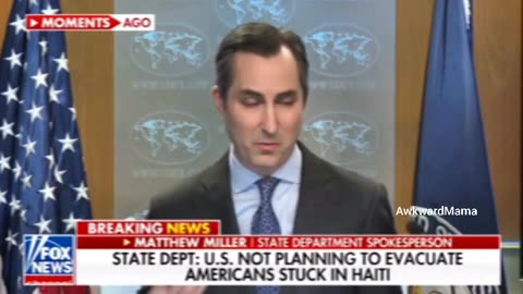 USA: State Department Spokesman: they are not "actively planning" evacuation of Americans in Haiti!