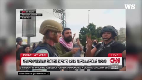 CNN’s Sara Sidner is accosted by a person in the West Bank