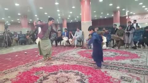 cute pathan childrens Dancing on a Marriage party