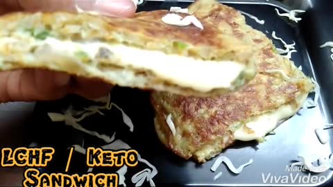 Keto Recipe - Keto Sandwich- Omelette Sandwich