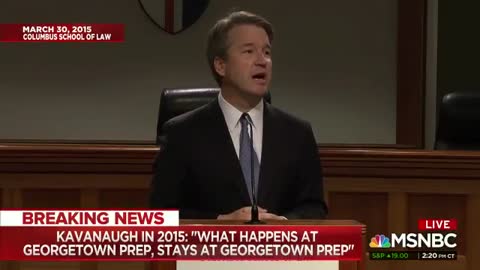 Kavanaugh: “What happens at Georgetown Prep, stays at Georgetown Prep.”