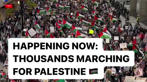 HAPPENING NOW: THOUSANDS MARCH FOR PALESTINE IN CHICAGO