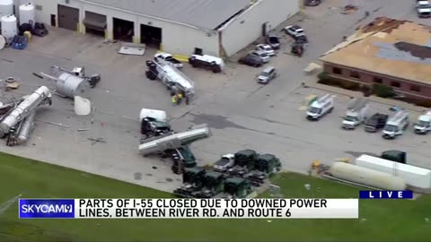 I-55 closed due to downed power lines between River Road and Route 6 | ABC7