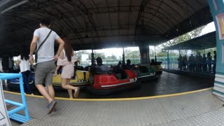 A turn to ride a bumper car at EK Phils.