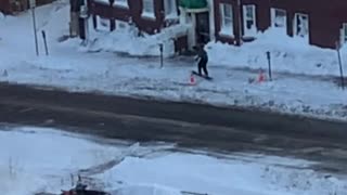 Street Skiing in Duluth