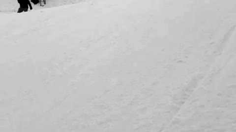 Music titantic song man fails skiing snow backflip