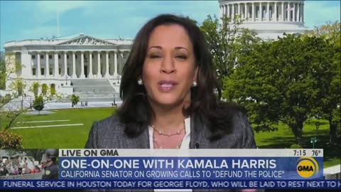 KAMALA HARRIS (2020): "I applaud Eric Garcetti" for defunding the Los Angeles Police Department