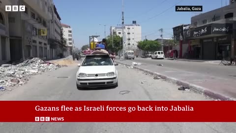 Israeli protesters block aid trucks headed toGaza from Jordan | BBC News