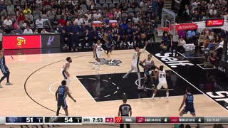 Wemby Blocks Shot & Ignites Spurs Fast Break Bucket!