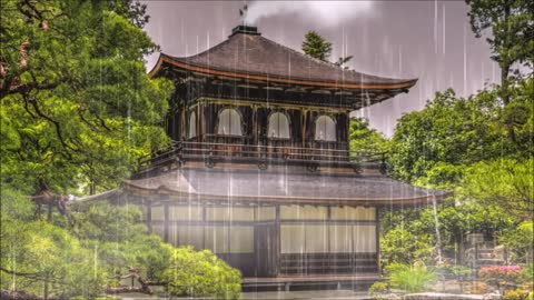 to relax with the sound of rain in the monastery, so you can have a deep sleep