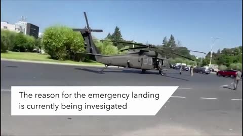 Helicopter Makes Emergency Landing In Heavy Traffic