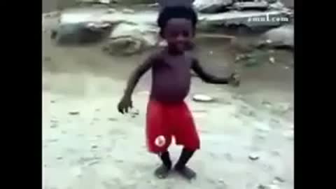 african boy dancing.