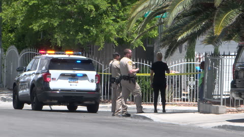 Police investigate homicide near Vegas Drive, Robin Street