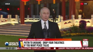 Putin to Ukraine: Drop your theatrics if you want peace talks