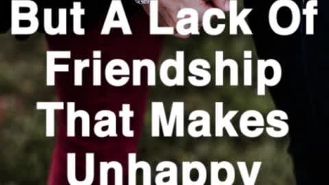 Lack Of Friendship