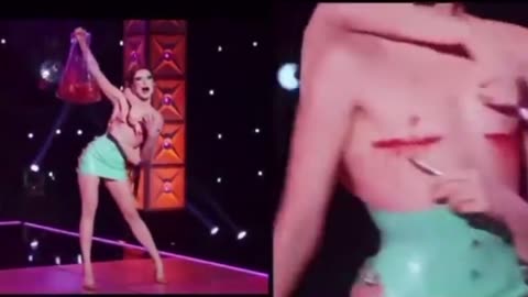 Drag star Gottmilk talks about disgusting trans runway outfit