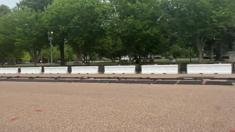 *BARRICADES* are going up at the White House ahead of President Joe Biden's address tonight
