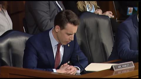 Hawley getting ready to hand it to the Pedophile Witch 03/21/