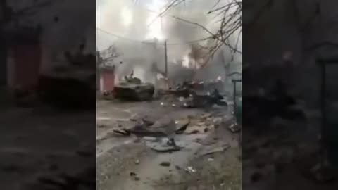 Ukrainian forces destroy many tanks and armored vehicles of the Russian army,