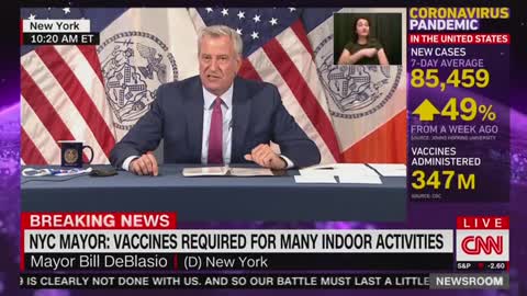 De Blasio Makes Stunning Announcement, Requires Vaccines For ALL Indoor Activities