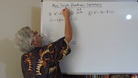 Math Quadratic Equations 03 (Parabolas) More Simple Cases With a = 1 Mostly for Years/Grade 10 & 11