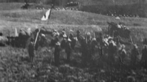 English Lancers Charging At Modder River (1900 Original Black & White Film)