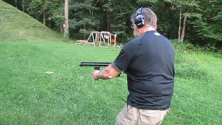 Dennis tries out the 9mm AR