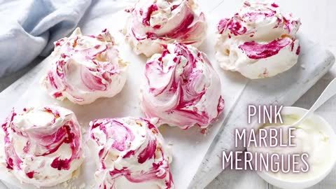 HOW TO COOK PINK MARBLE MERINGUES