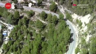 La caída de Alejandro Valverde en la Vuelta a España