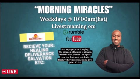 “Morning Miracles” with Joe Dingle