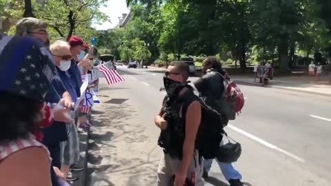 Antifa Attacks Back The Blue Supporters In Portland