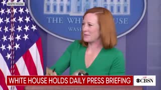 Psaki walks away while being asked a question about "my body, my choice" and vaccines.