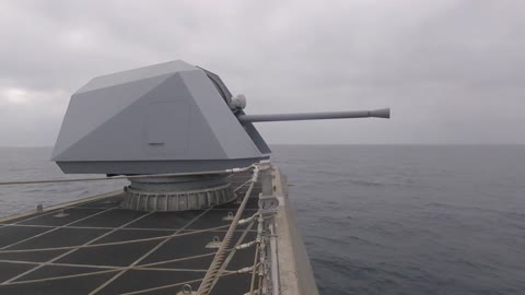 Combat Ship Live Fire with 57MM Naval Gun System