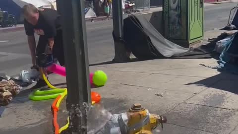 Skid Row Resident Trying To Build A Water Park