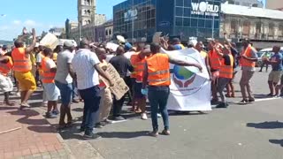 E-hailing drivers protest in Durban CBD 2