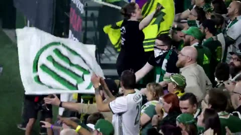 sep 26 2019 Portland 1.0 MLS game with Antifa flags