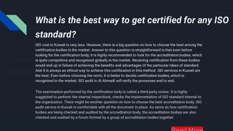 ISO Certification in Kuwait
